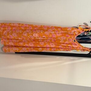 Floral Orange and Pink Dress